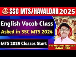 ssc mts 2025 english class | ssc mts 2024 previous year vocab | ssc mts 2025 classes | tricky study