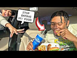 Locking Her Out The Car & Eating Her Food! *She Went Crazy*