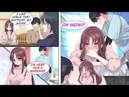 [Manga Dub] She found out that I like girls that support my work, and now she wants a massage...