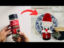 How to make Santa from coffee bottle for Christmas Decor