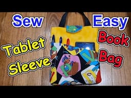 How to sew a book bag, tablet/ipad sleeve for notebooks, pens, phones, glasses. Back to school bag