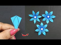 How to make EASY Paper Flowers - DIY Paper Craft Ideas Tutorial | Flower Making With Paper