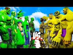 Epic 5v5 Battle! Team Superhero Green vs Team Superhero Yellow ⚡🔥