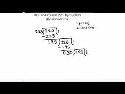 HCF of 255 and 420 by Euclid's division lemma / HCF of 255 and 420 by / 255 and 420 ka HCF