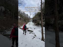 💧Frozen Waterfall | Magical Winter Hike Virginia #shorts #waterfall