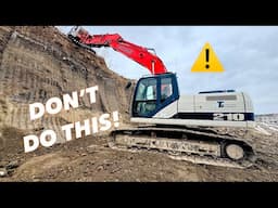 SAFELY work a HIGH PILE with an EXCAVATOR