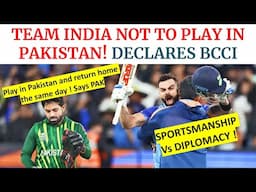 TEAM INDIA NOT TO PLAY IN PAKISTAN |BCCI | SHOULD INDIA PAK MATCHES BE HELD ? HOW ICC CAN MANAGE?