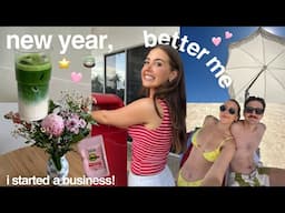 vlog: new year… better me! ticking off 2025 goals + business launch