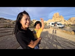 What Van Camping Inside Joshua Tree NP Looks Like | A Van Life Family Vlog