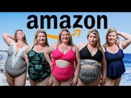 The Best & Most Flattering Swimsuits for Big Tummies / Amazon Best Sellers Plus Size Swimwear Haul