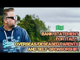 How to maintain bank statement for #ItalyStudentVisa, Overseas/Deseased Parents / Self-Sponsorship