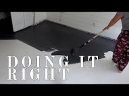 Painting Subfloor as a Temporary Floor - Boys' Room Renovation Process