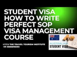 VISA management Course | How to write SOP for student VISA | How to apply student VISA | Learn VISA