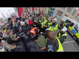 Did pro-Palestine protesters crash police lines? Raw footage from the rally