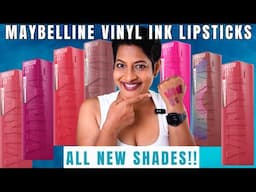 NEW Maybelline Vinyl Ink Lipsticks | Swatches + Honest Review | JoyGeeks1