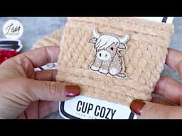 🥤Crochet Cup Cozy tutorial, Quick and Easy crochet gift and market prep projects #crocheting