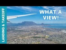 Landing at Cape Town International Airport in Cape Town, South Africa - Onboard Emirates Boeing 777