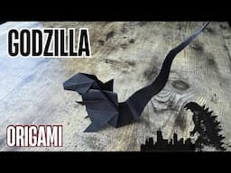 ORIGAMI GODZILLA EASY TUTORIAL | FOLDING ORIGAMI GODZILLA FROM PAPER | GODZILLA VS KONG COSPLAY ART