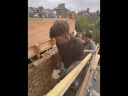 Father and son 👌🧱 teamwork! #bricklaying #brickwork #construction