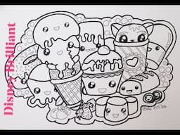 Kawaii Ice Creams Emojis Relaxing and Creative Coloring l Disney Brilliant