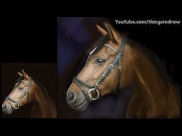 Drawing a realistic horse with IPad