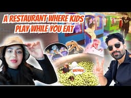 Parents dream: kids play while you eat. dubai’s garden glow+dinosaur Park | WITH ENGLISH SUBTITLES