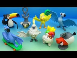 2011 McDONALD'S RIO set of 8 HAPPY MEAL MOVIE COLLECTIBLES VIDEO REVIEW