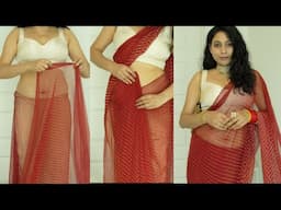 "Learn how I draped and styled my chiffon silk saree"  How to wear a slippery saree