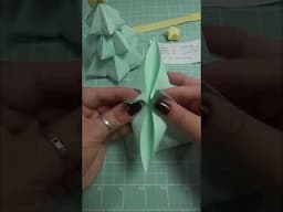 Árvore Natalina Origami Dobradura #alinnemarques #diy #origami #dobradura #christmas #natal