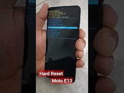 Hard reset Moto E13 - Restablecimiento de fábrica #restablecer #smartphone #motorola