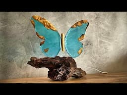 How to make Butterfly Lamp - Resin Art