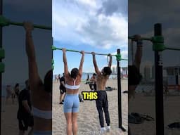 This woman with an athletic physique challenged this young boy, but then..💪 #shorts