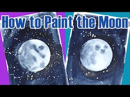 How to Paint the MOON Watercolor Tutorial for Beginners