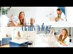 DAY IN THE LIFE VLOG: new home decor, pregnancy update, cleaning, budgeting + utility  room makeover