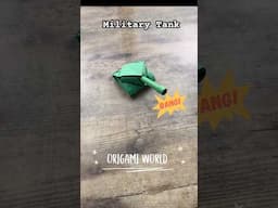 ORIGAMI MILITARY TANK PAPER CRAFT TUTORIAL | DIY ORIGAMI TANK M1 ABRAMS STEP BY STEP PAPER WEAPON