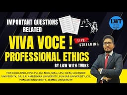 Professional ethics | viva voce | ccsu | msu | hpu | cu