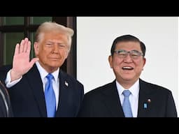 President Trump Greets the Prime Minister of Japan