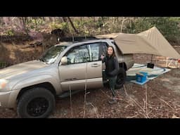 Wild camping in my 4runner/FREAKED out by knocking in the WOODS