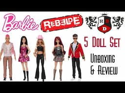 🎼 BARBIE RBD REBELDE 5 FASHION DOLL SET ROBERTA MIA LUPITA DIEGO GIOVANNI 👑 ECW 🌎 UNBOXING & REVIEW