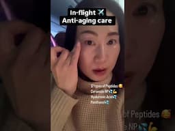 In-flight skincare with the BEST SELLING anti-aging Korean moisturizer and eye cream #koreanskincare