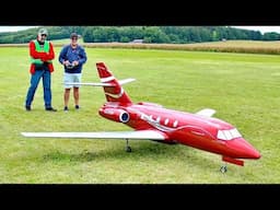 STUNNING !!! HUGE !!! RC DASSAULT FALCON 20 / SCALE MODEL TURBINE JET / FLIGHT DEMONSTRATION !!!