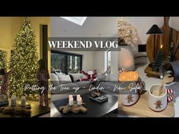 Putting up the Christmas Tree, Overnight stay in London + New sofa! Weekend vlog