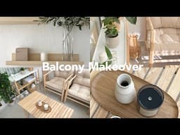 apartment aesthetic and cozy / small balcony makeover 🎍/ balcony decorating ideas