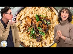 Vegan Mushroom Risotto 💕 Vegan Date Night Recipe