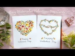 Easy DIY Valentines Day Card Ideas with Watercolors