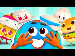 Peek A Boo | Hide and Seek | Yummy Foods Family | Kids Cartoon | BabyBus TV