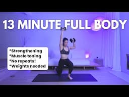 QUICK FULL BODY Strength Workout (low impact resistance training)