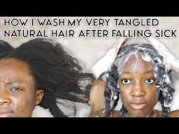 HOW TO WASH TANGLED NATURAL  HAIR! NEVER struggle again!!!