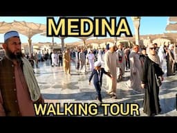 Medina Walking Tour Inside Masjid Al Nabawi and Downtown | Saudi Arabia 2025