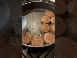 Cooking Conecuh Sausage Patties in Ninja NeverStick